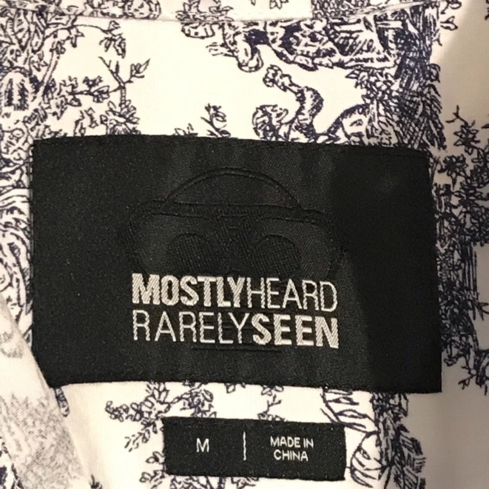 Mostly Heard Rarely Seen Skeleton Ghost Button Sh… - image 3